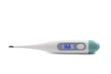 Beyaz arka plan üzerinde izole modern termometre 