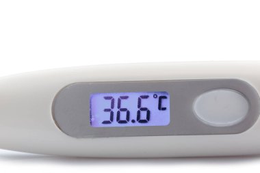 Beyaz arka plan üzerinde izole modern termometre 