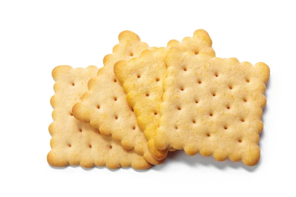 Galletas Galleta Aisladas Sobre Fondo Blanco — Foto de Stock