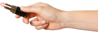 Beyaz arka plan üzerinde izole el ruj