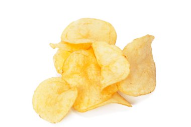 Patates cipsi beyaz arkaplanda izole