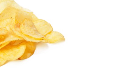 Patates cipsi beyaz arkaplanda izole