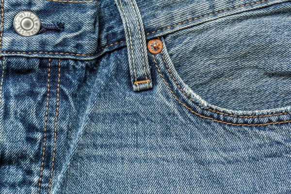 Nouveau Jeans Bleu Gros Plan — Photo