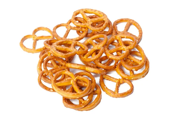 Pretzels Vidriados Salados Aislados Sobre Fondo Blanco —  Fotos de Stock