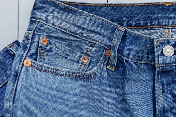 Estúdio Tiro Jeans Vestuário Denim — Fotografia de Stock