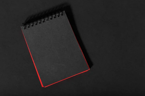 Siyah Notebook Alay Kadar Temiz Boş Tasarımı Için — Stok fotoğraf