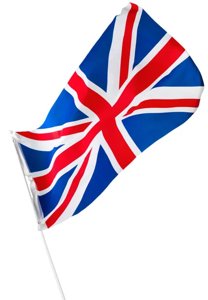 Flagga Storbritannien Isolerad Vit Bakgrund — Stockfoto