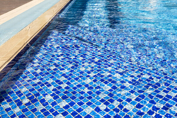Swimming pool with blue water outdoor
