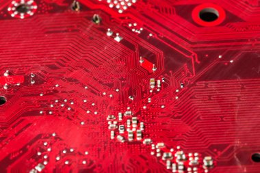 Kırmızı bilgisayar çipi arka plan