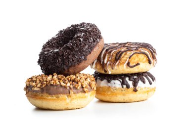 Beyaz arka plan üzerinde izole çeşitli börekler