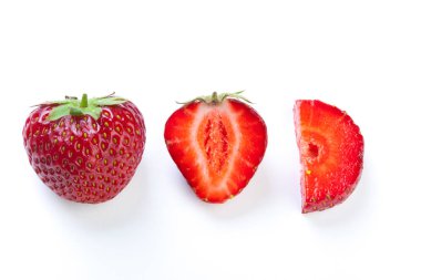 güzel çilek beyaz izole