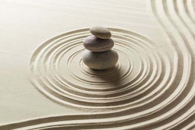 Kum Zen bahçe taşları