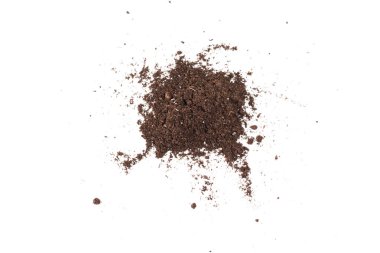 Beyaz arka plan üzerinde izole toprak bölümü