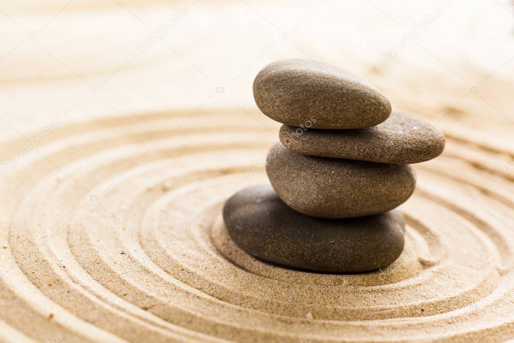 zen garden meditation stone background