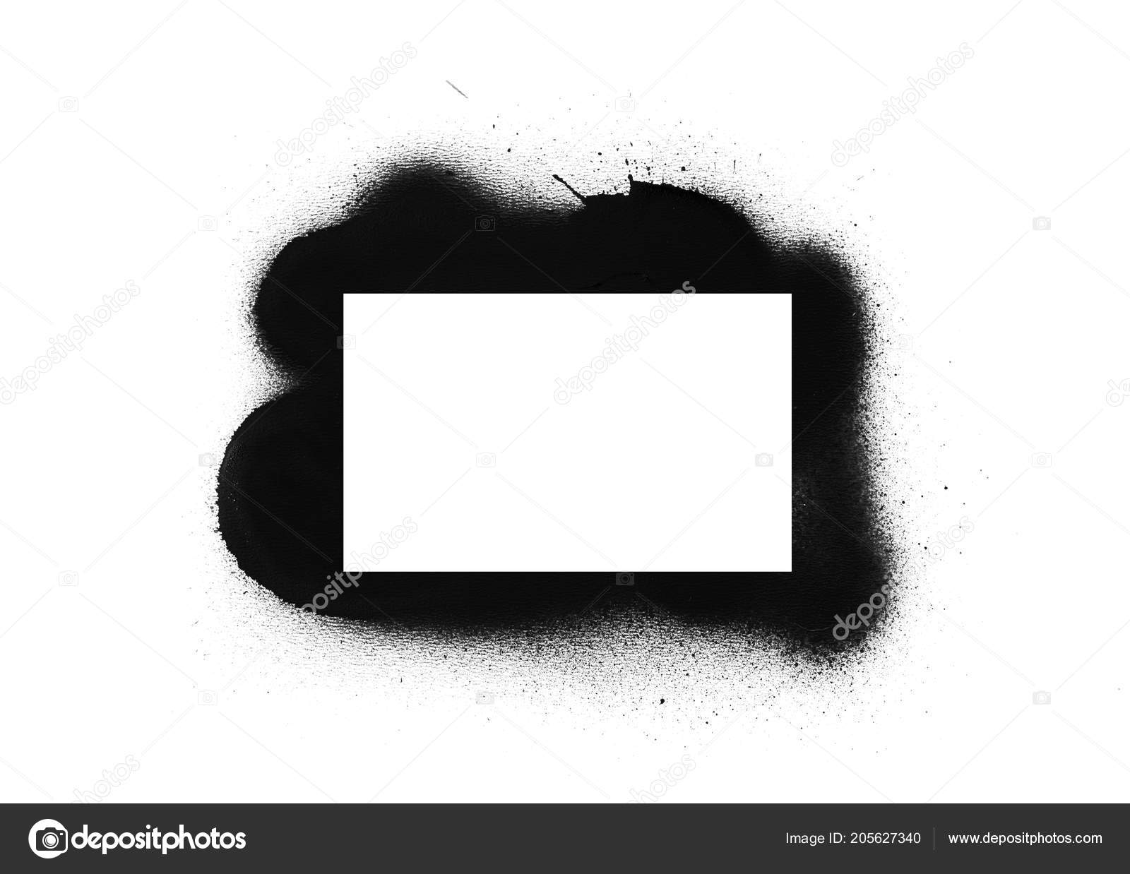 Black Spray Paint Frame Copy Space Stock Photo