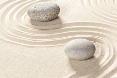 Kum Zen bahçe taşları