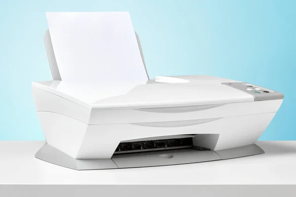 Printer White Desk — Stock Photo, Image