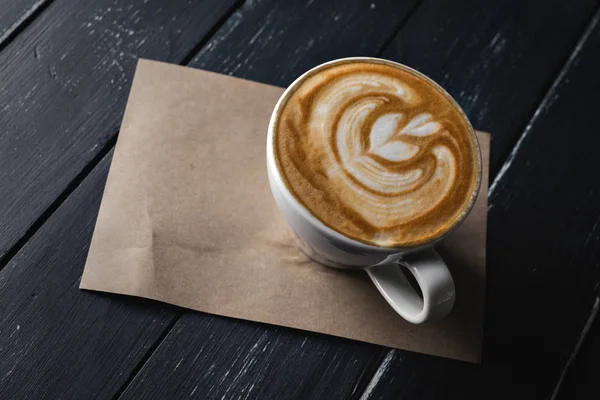 Cup Latte Background Close — стоковое фото