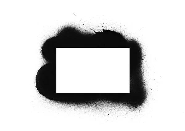 Black Spray Paint Frame Copy Space — Stock Photo, Image