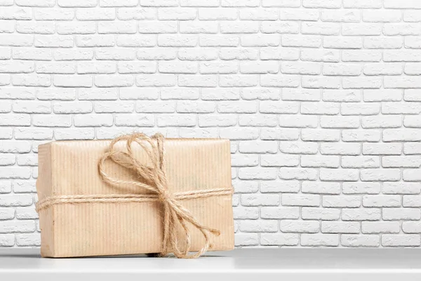 gift box on white table background