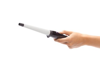 beyaz izole saç maşası