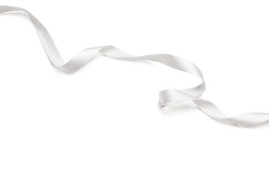 kurdele beyaz arkaplanda izole edildi