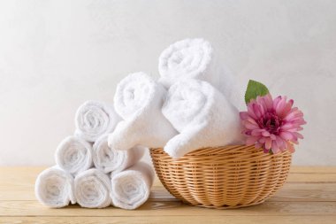 ahşap masa Spa havlu