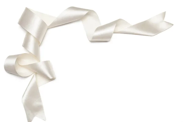 Ribbon Isolated White Background Festive Decoration — Stock Photo, Image