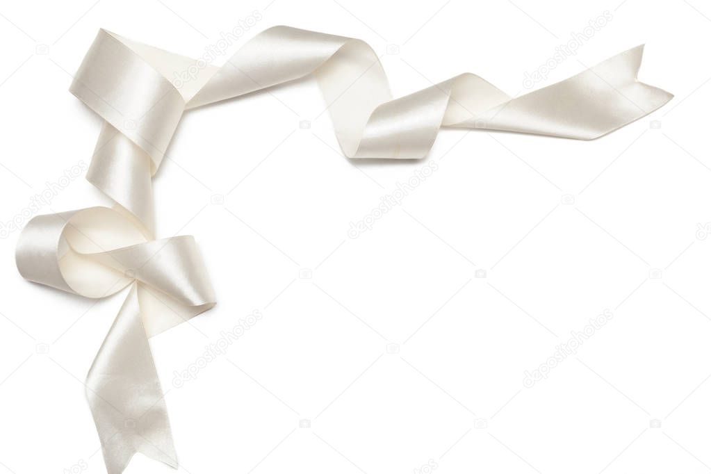 ribbon isolated on white background, festive decoration