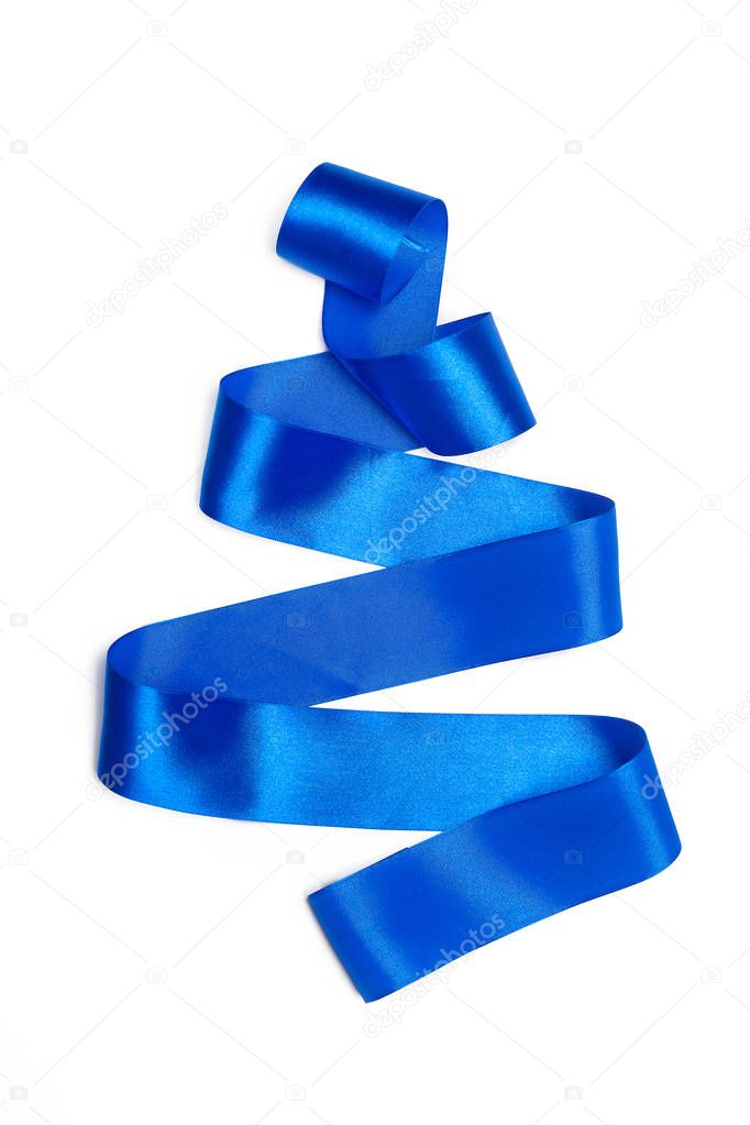 ribbon isolated on white background, festive decoration