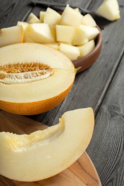 tablo, yaz yemek lezzetli taze kavun 