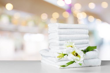 ahşap masa Spa havlu