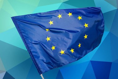 AB bayrağı, euro bayrak, bayrak sallayarak Avrupa Birliği