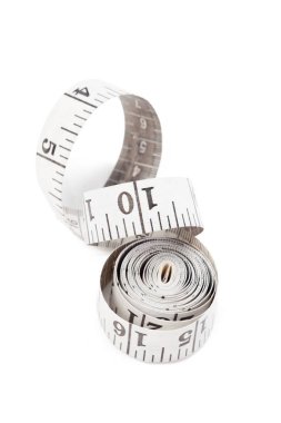 Ölçüm bandı beyaz üzerine izole