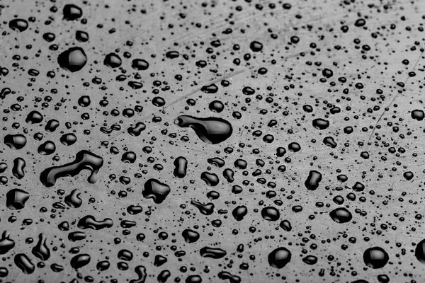 Gotas Água Salpicos Chão Preto — Fotografia de Stock