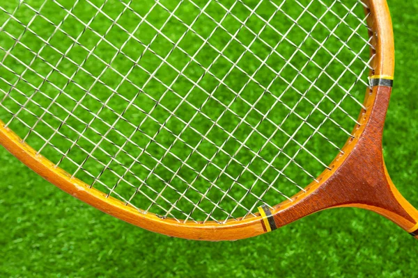 Badminton Sull Erba Vista Vicino — Foto Stock