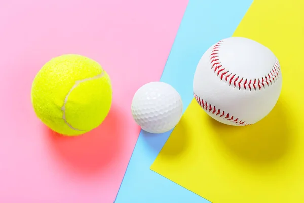 Golf Baseball Tenis Piłki Kolor Tła — Zdjęcie stockowe