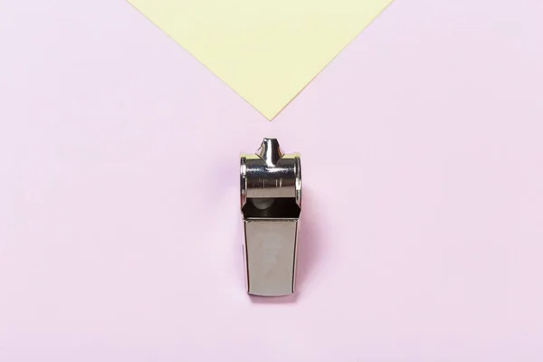 Referee Whistle Color Background — Stock Photo, Image