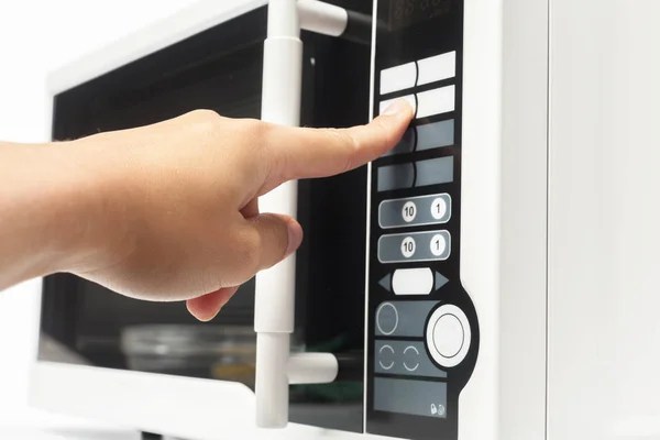 Horno Microondas Aislado Sobre Blanco — Foto de Stock