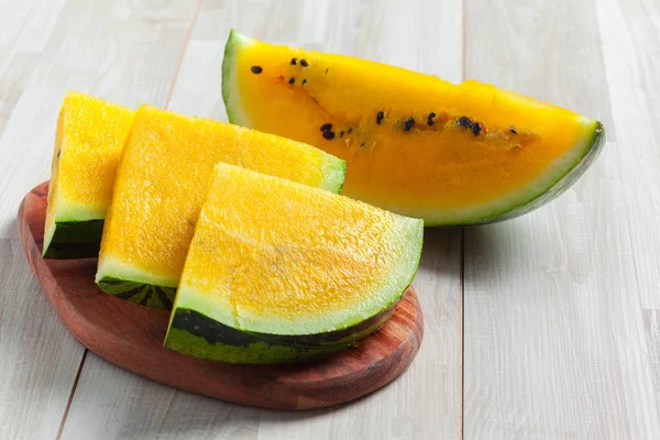 Slices of yellow watermelon