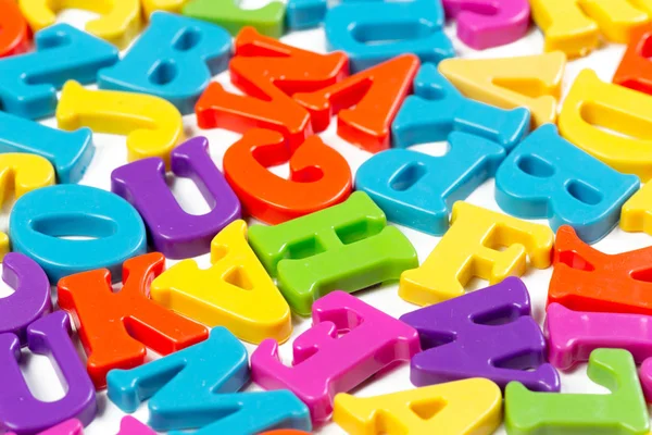 Letras Coloridas Alfabeto Brinquedo — Fotografia de Stock