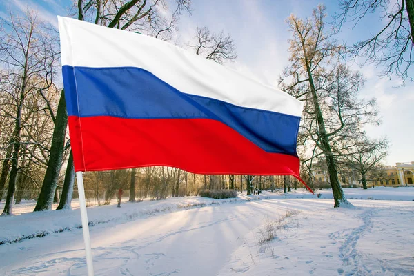 Russian Flag Background Nature — Stock Photo, Image