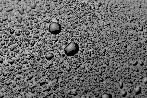 Gotas Água Respingo Chão Preto — Fotografia de Stock