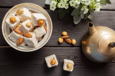 Türk lokumu yakın çekim 