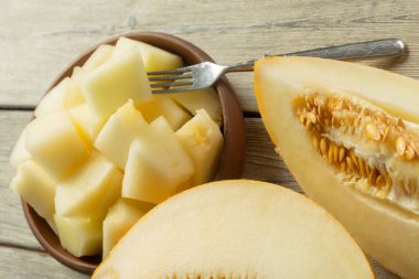 tablo, yaz yemek lezzetli tatlı kavun 