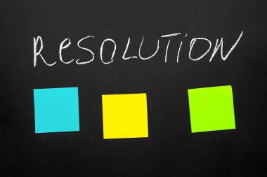 Hukuk kavramı: çözünürlük kara tahta arka plan üzerinde