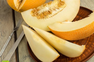 tablo, yaz yemek lezzetli tatlı kavun 