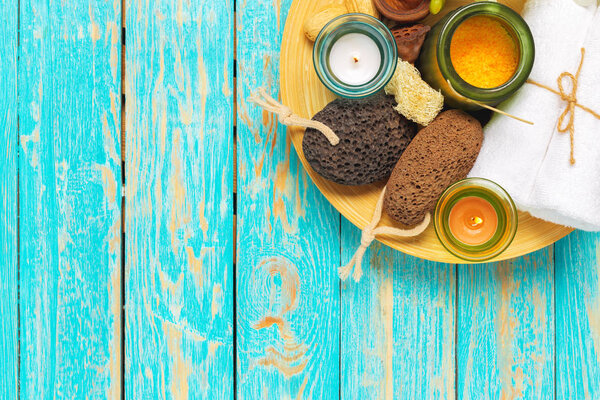 Курортный фон с блондинкой
