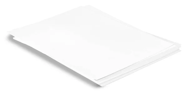 Opakowanie Papier Blank Białym Tle — Zdjęcie stockowe