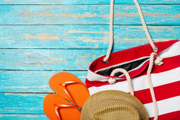 Summer Holiday Background Beach Items — Stock Photo, Image